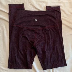 Lululemon Align 7/8 Maroon Red Pattern Leggings